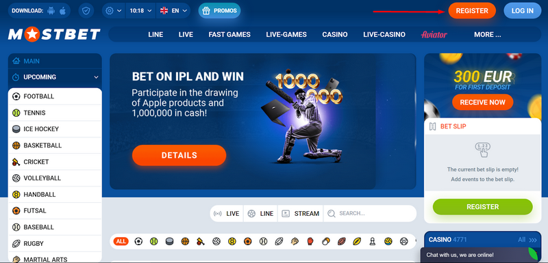 Зеркало сайта казино Mostbet